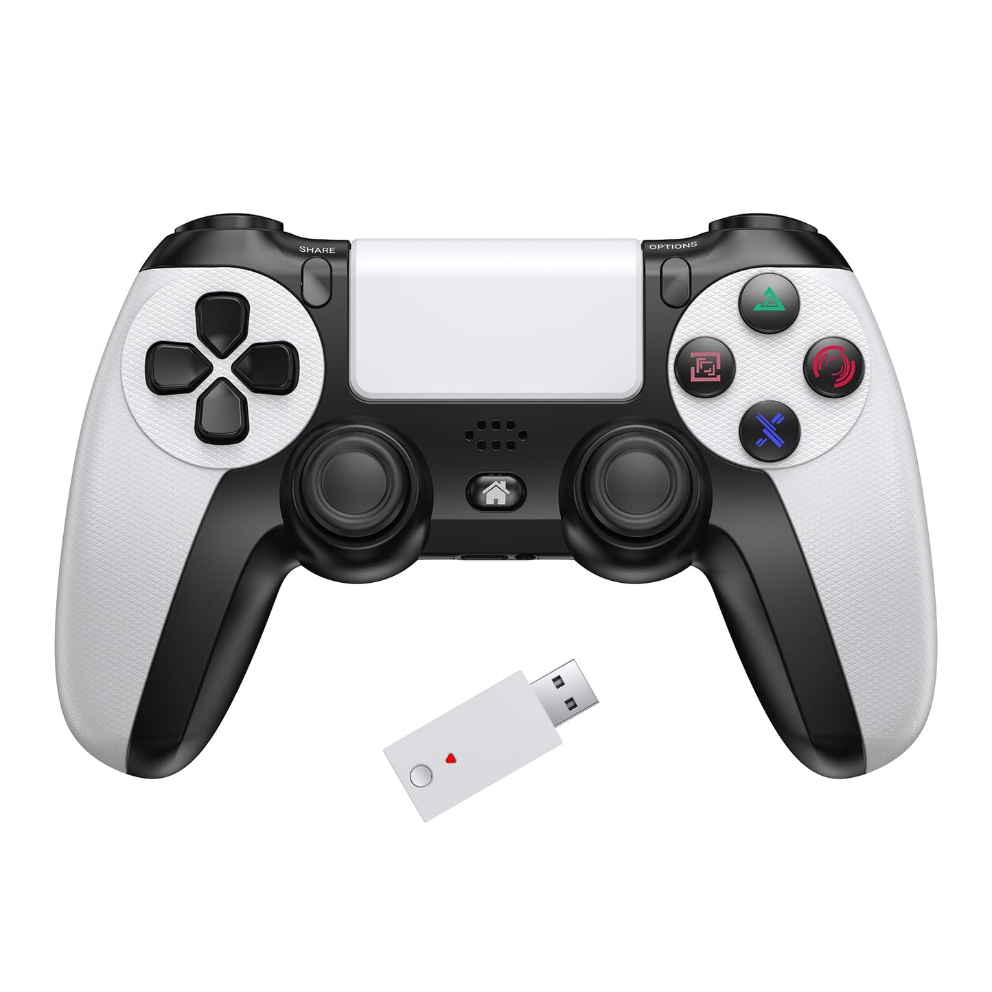 GMVOX Wireless Controller for PS-5, Gaming Controller Supports Turbo, Button Remapping, Programmable Features, Compatible with PS-5/PC/PS-4/Android/iOS Platforms (PS-5 Games Need Pair the 2.4G Adapter)